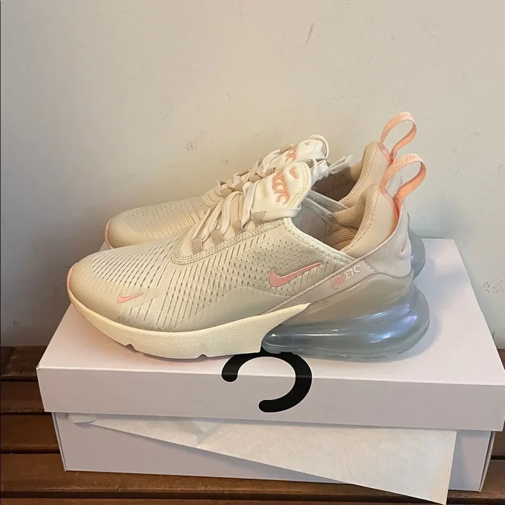 Nike Air Max 270 Soft Pearl/Washed Coral US Women Size7.5/UK5/EU38.5(IH5966-001)